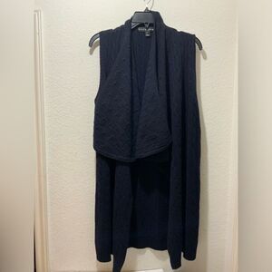 Ralph Lauren Collection Black Label 100% Cashmere Open Front Cable Knit Cardigan